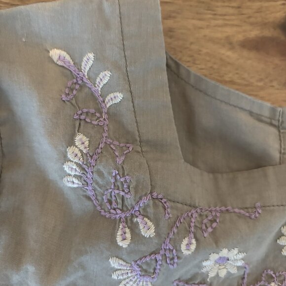 Little Prim Juliet Peasant Short Dress Embroidery Sz 12 Cottagecore Boho Prairie - Picture 13 of 16